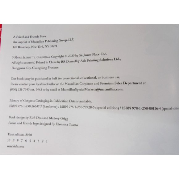 Children's Book 5 More Sleeps Til Christmas - Picture 4 of 5